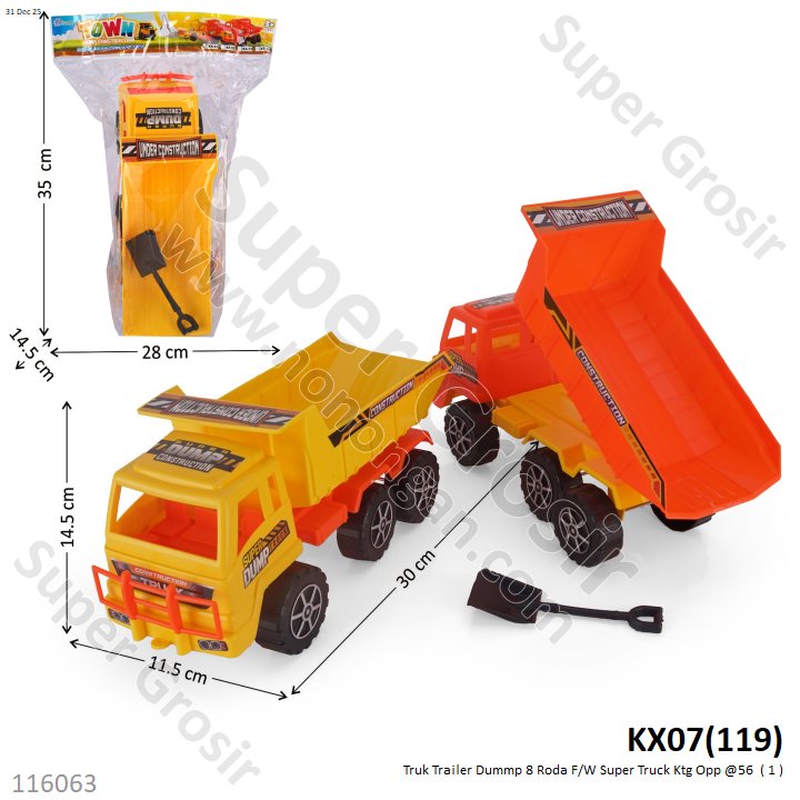 Truk Trailer Dummp 8 Roda F/W Super Truck Ktg Opp @56