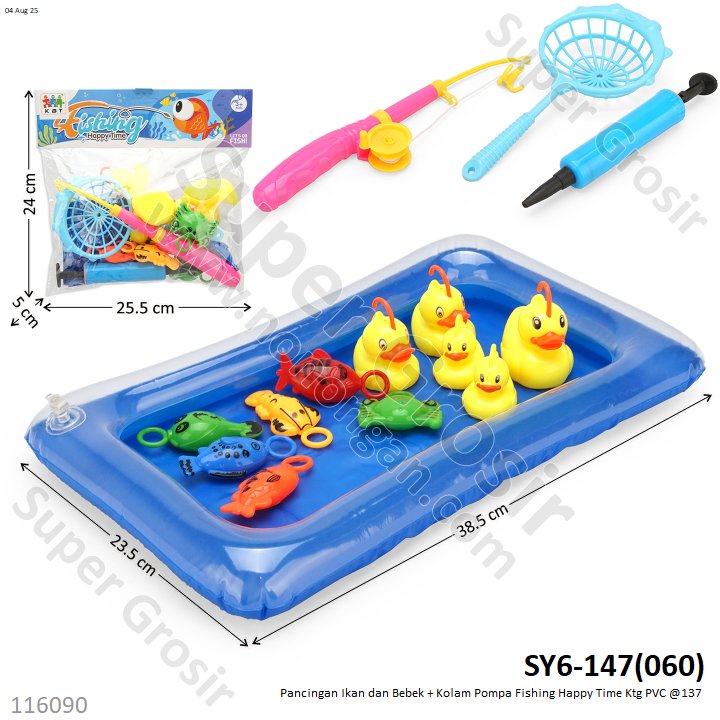 Pancingan Ikan dan Bebek + Kolam Pompa Fishing Happy Time Ktg PVC @137