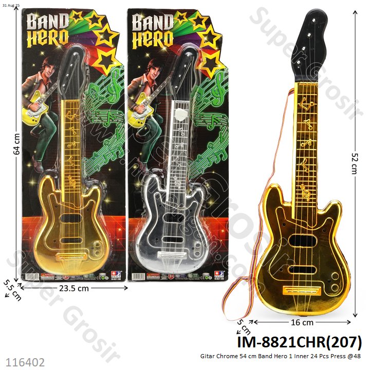 Gitar Chrome 54 cm Band Hero 1 Inner 24 Pcs Press @48
