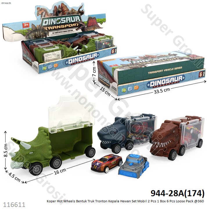 Koper Hot Wheels Bentuk Truk Tronton Kepala Hewan Isi Mobil 2 Pcs 1 Box 6 Pcs Loose Pack @360