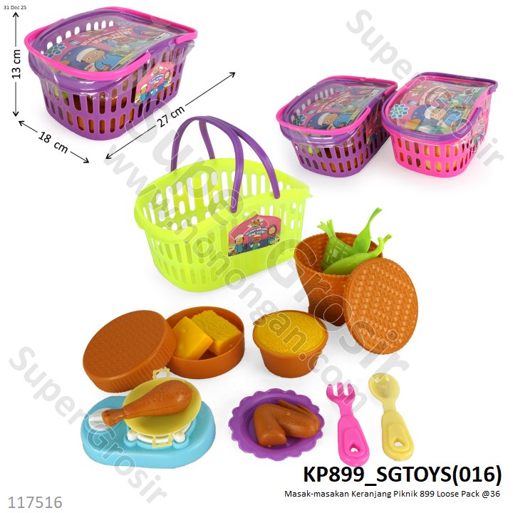 Masak-masakan Keranjang Piknik 899 Loose Pack @36
