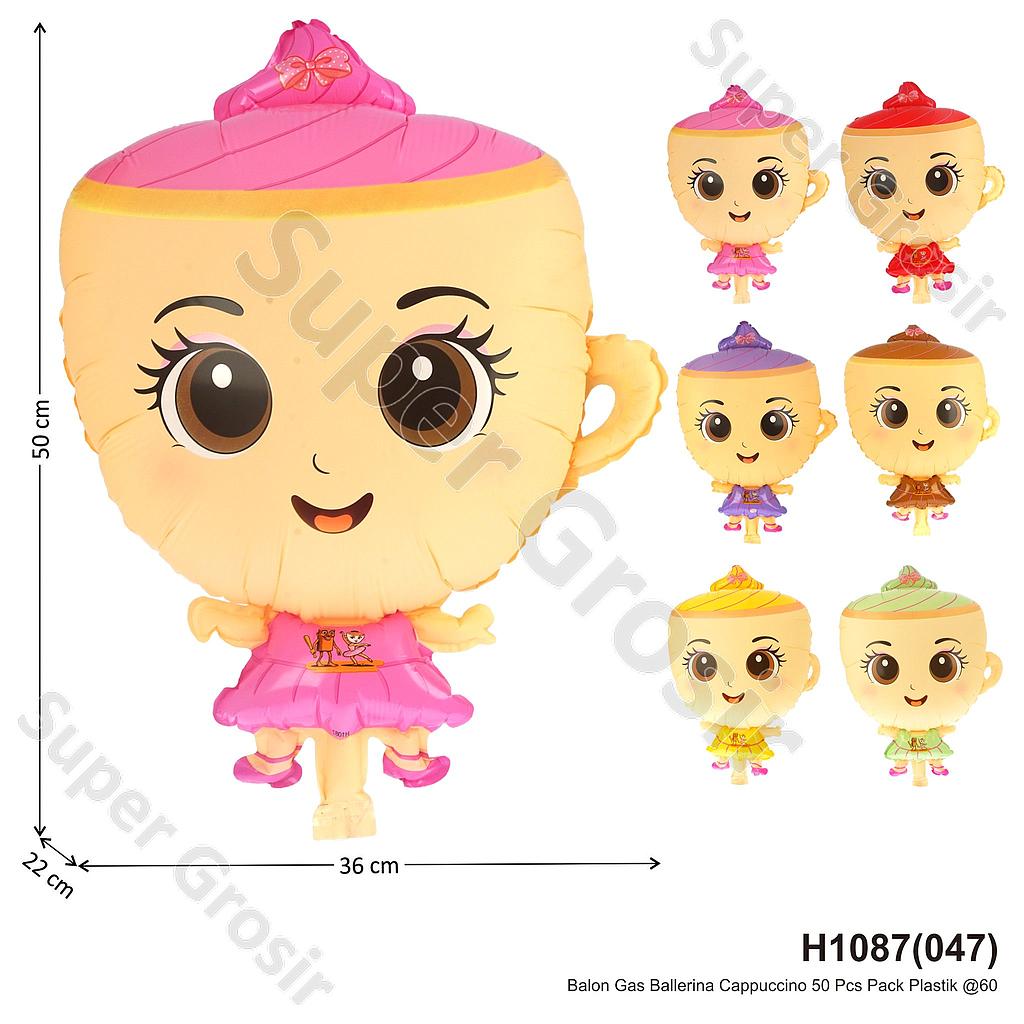 Balon Gas Ballerina Cappuccino 50 Pcs Pack Plastik @60