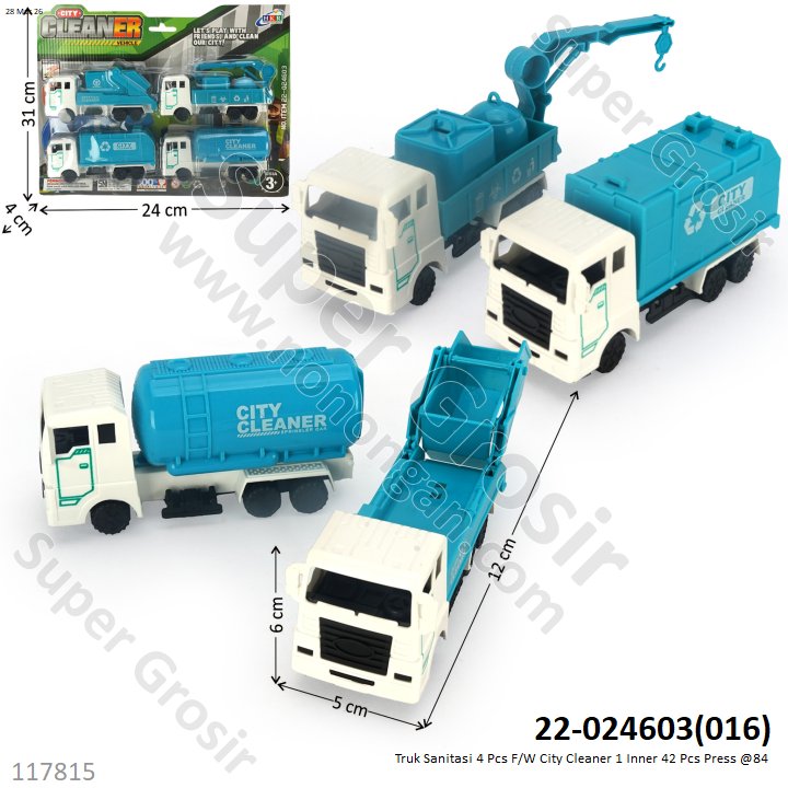 Truk Sanitasi 4 Pcs F/W City Cleaner 1 Inner 42 Pcs Press @84