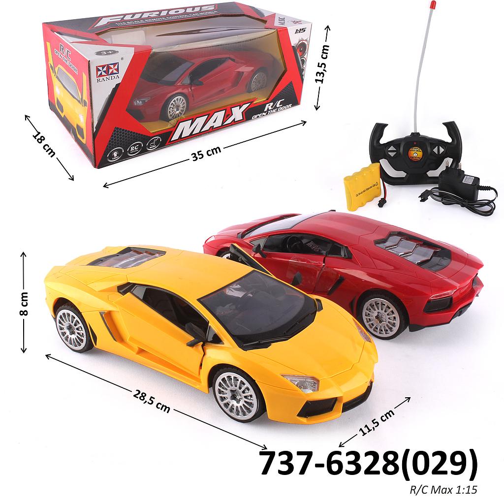 R/C Mobil Sedan Lamborghini 1:15 Charge + Charger Buka Tutup Pintu Suara Lampu Max Box Window @24