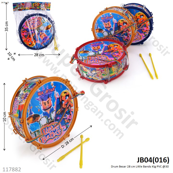Drum Besar 28 cm Little Bands Ktg PVC @30