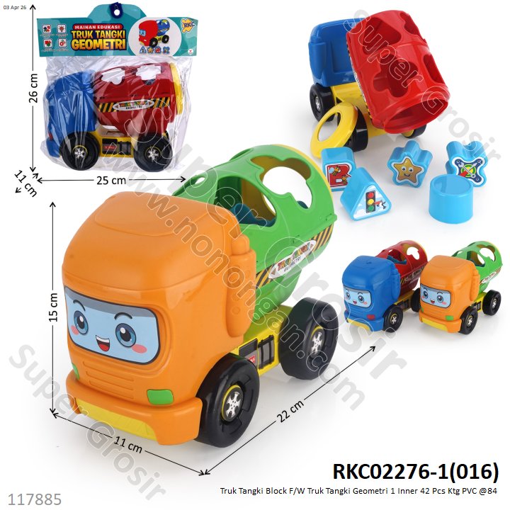 Truk Tangki Block F/W Truk Tangki Geometri 1 Inner 42 Pcs Ktg PVC @84