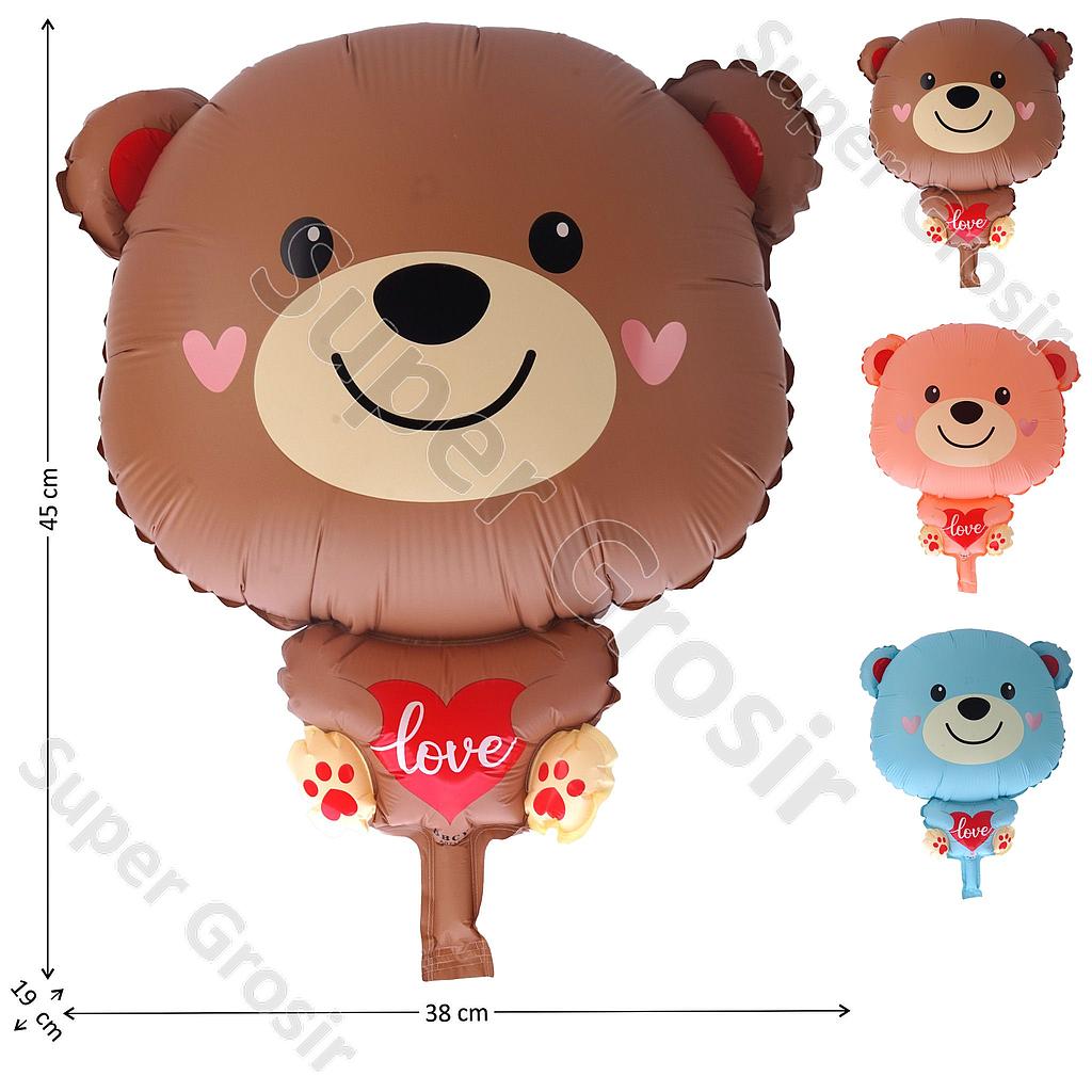 Balon Gas Beruang Love 50 Pcs Pack Plastik @60