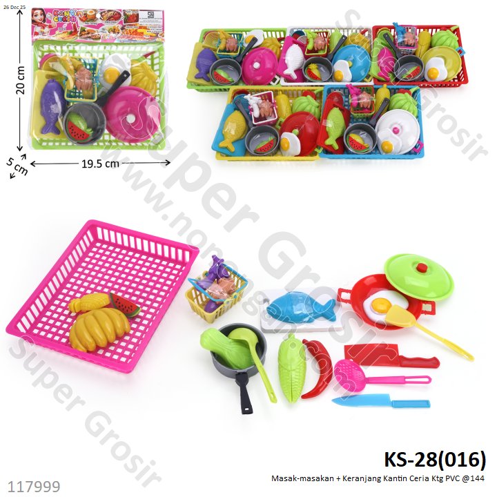Masak-masakan + Keranjang Kantin Ceria Ktg PVC @144