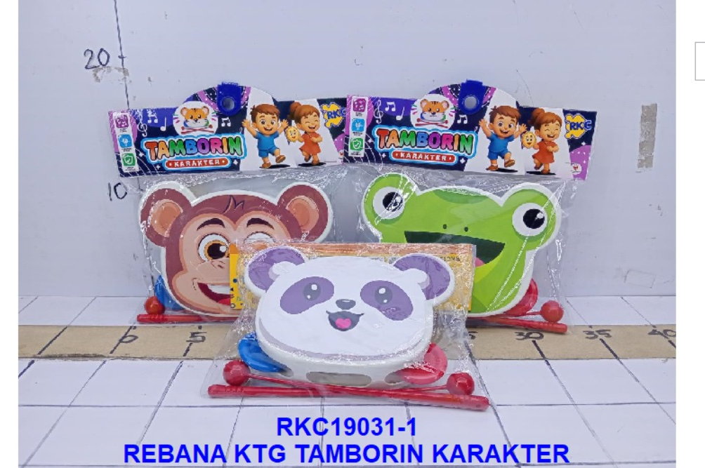 Rebana Kepala Hewan Tamborine Karakter 1 Inner 120 Pcs Ktg PVC @240