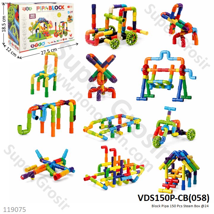Block Pipa 150 Pcs Steam Box @24