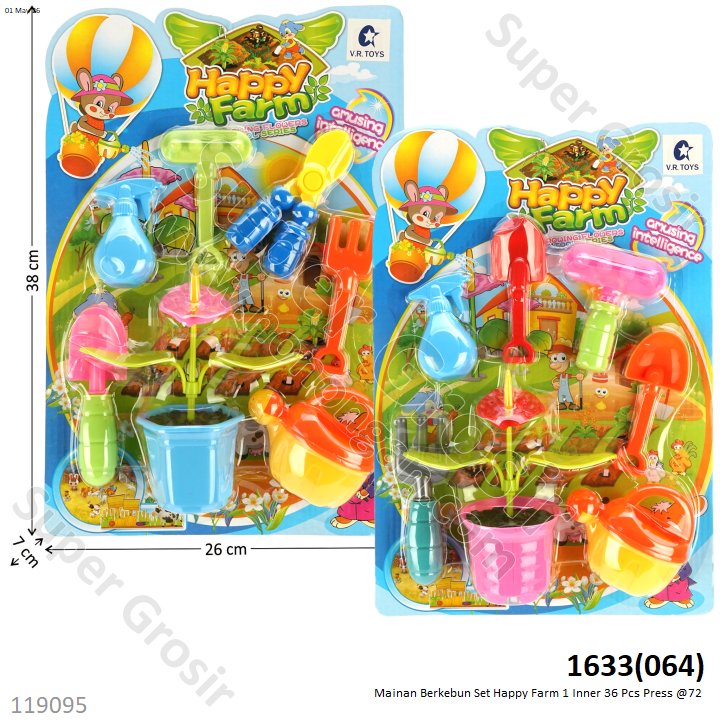 Mainan Berkebun Set Happy Farm 1 Inner 36 Pcs Press @72