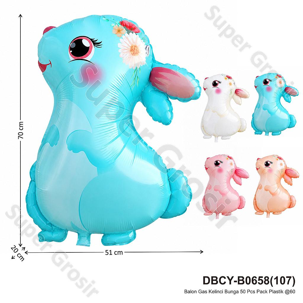 Balon Gas Kelinci Bunga 50 Pcs Pack Plastik @60