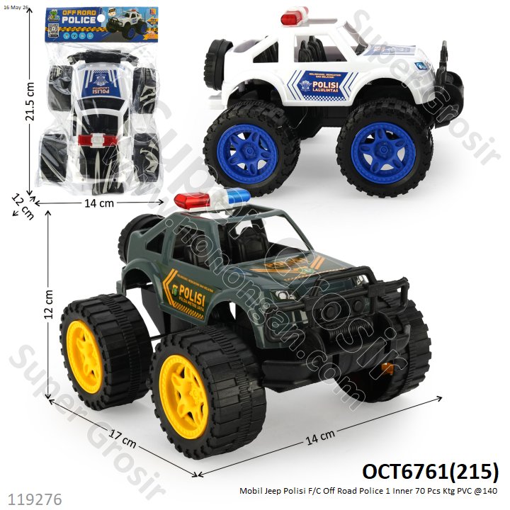 Mobil Jeep Polisi F/C Off Road Police 1 Inner 70 Pcs Ktg PVC @140