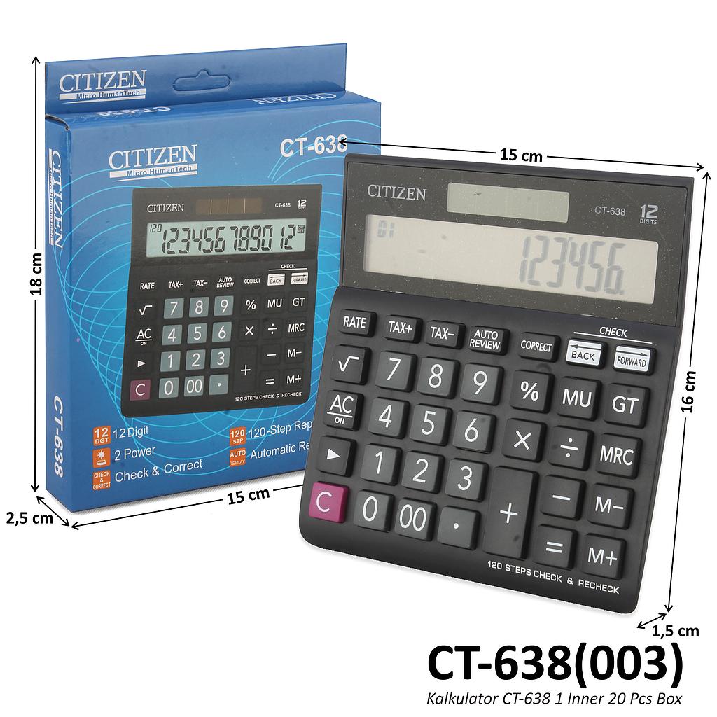 Kalkulator CT-638 1 Inner 20 Pcs Box @80