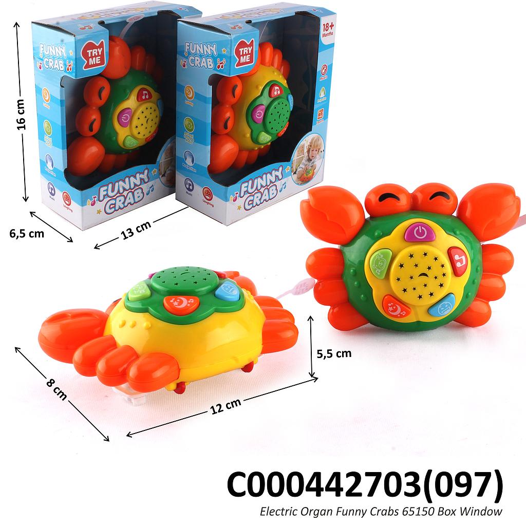 Baby Musical Kepiting B/O Musik Suara Lampu Funny Crabs C000442703 Box Window @72