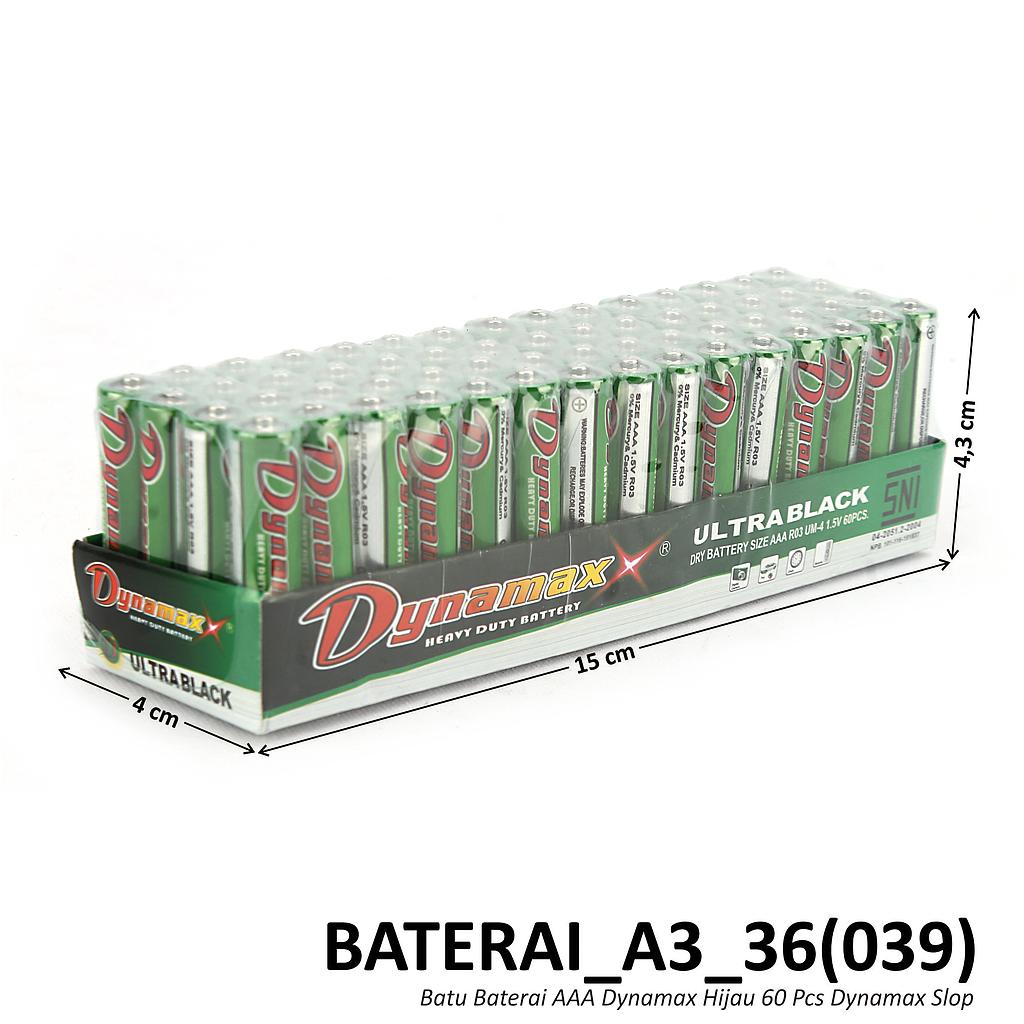 Batu Baterai AAA Hijau 60 Pcs Dynamaxx Slop @36
